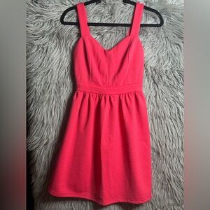 BeBop Coral Sweetheart A-line Mini Dress